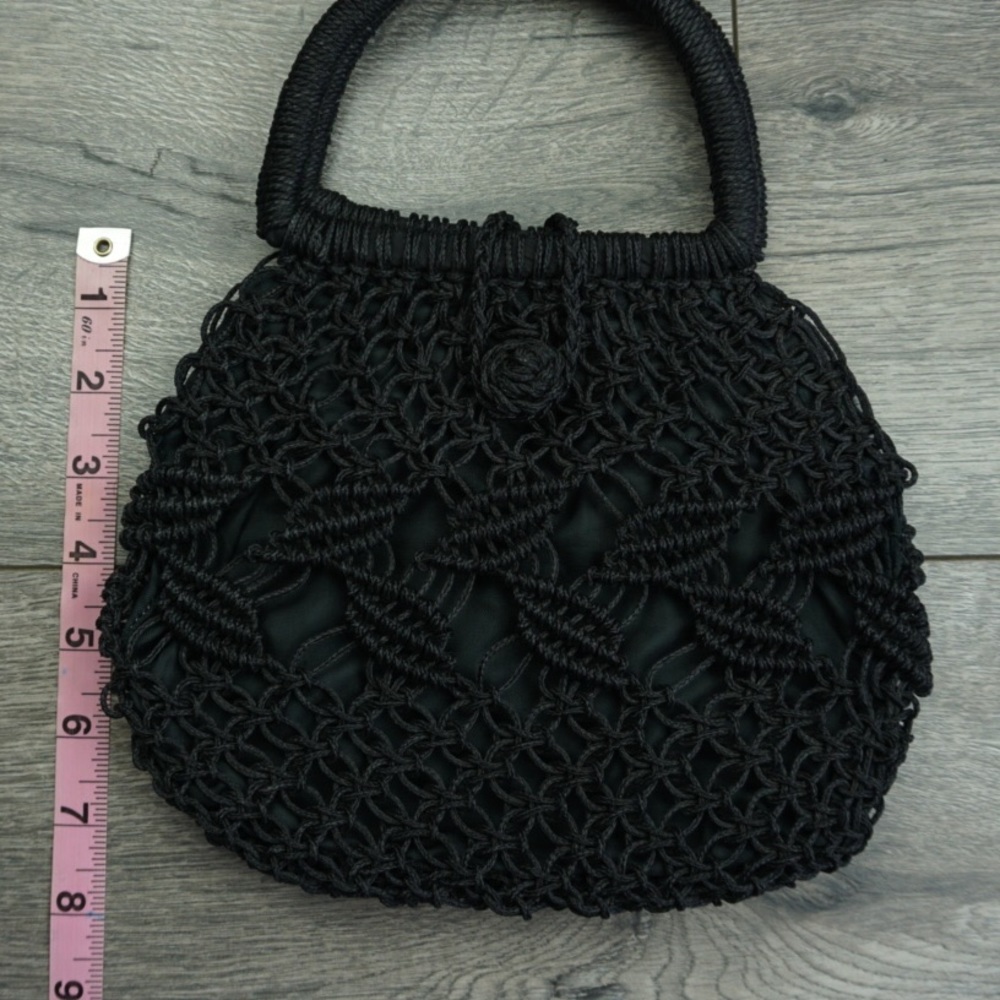 Mini Vintage Weaved Black Handbag - Picture 6 of 6